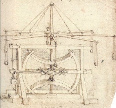 Schwungrad (Mechanik) von Leonardo da Vinci